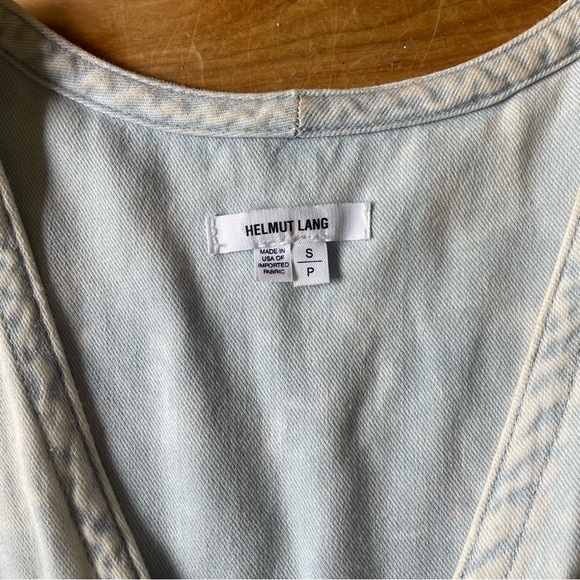 HELMUT LANG DENIM ZIP UP TOP (S) - Picture 3 of 5